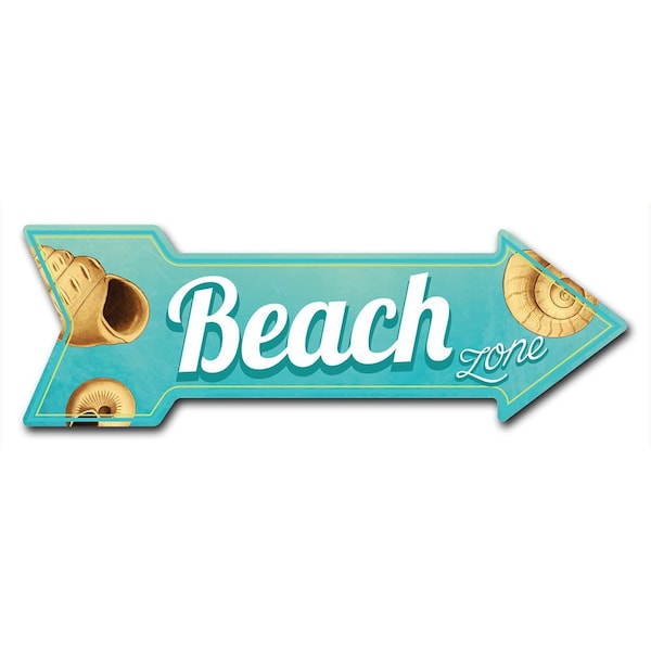 Beach Zone Arrow Decal Funny Home Decor 24in Wide